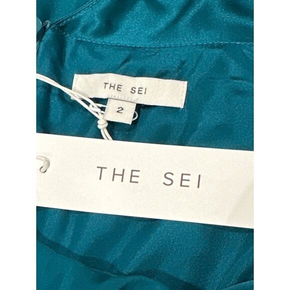 THE SEI Womens Halter Cowl Gown in Lagoon 2 New Long Maxi Satin Dress - Picture 12 of 17